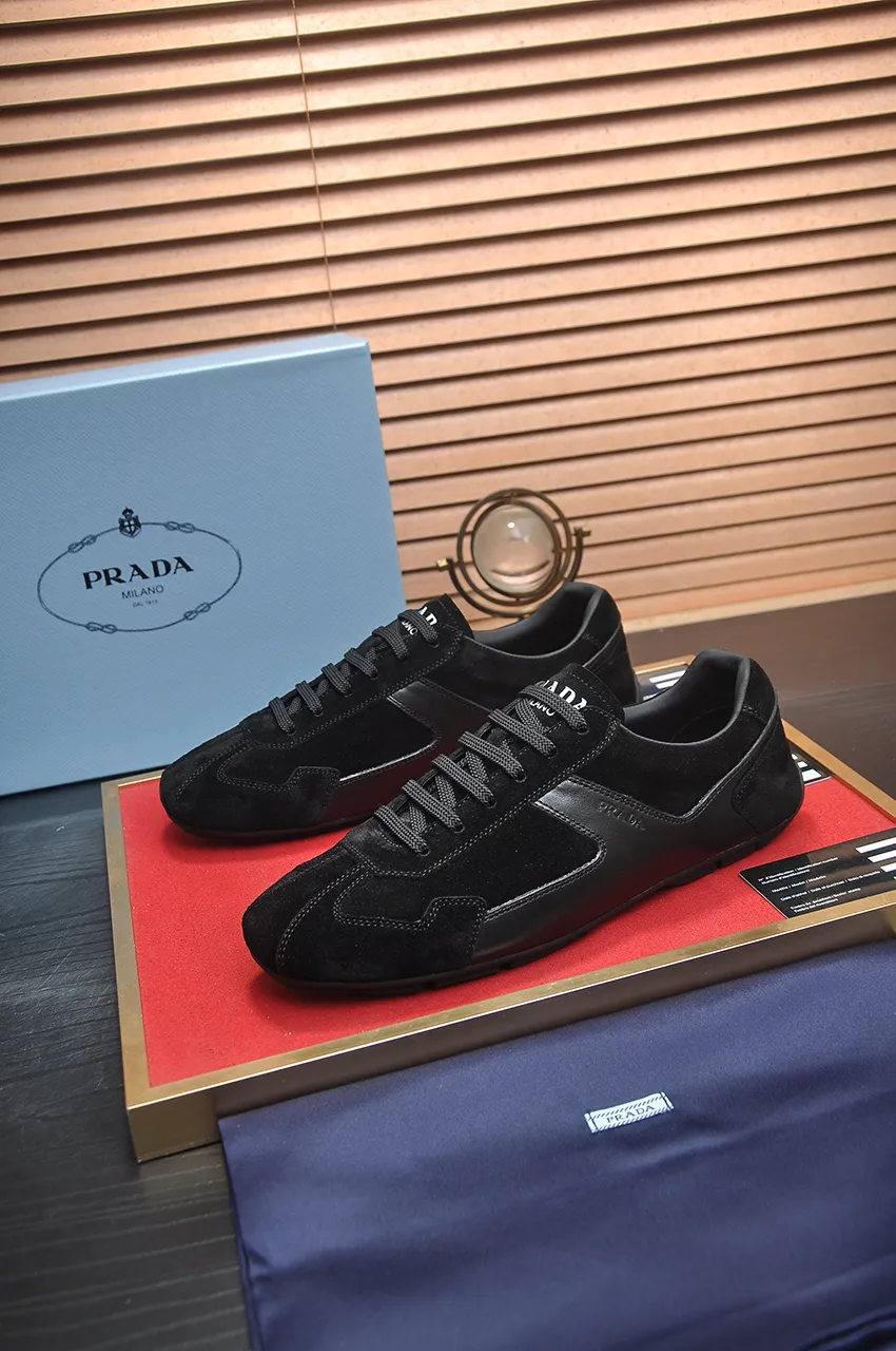 Men's shoes 💰560💶【PRADA】Couple's casual shoes, originally developed 1:1, made of high-mercerized cowhide with imported cowhide, silk sheepskin lining, rubber outsole, comfortable and soft on the feet, size for women: 35 to 41. Male 38 to 48💰🔥🔥🔥🔥🔥